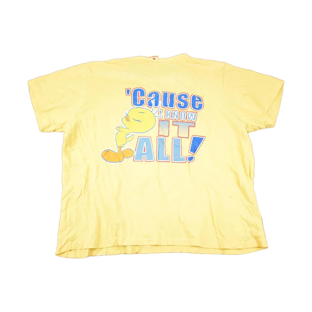 Vintage 1990s Looney Tunes Tweety Bird My Opinion Souvenir T-Shirt Women's XXL from propervintagecanada