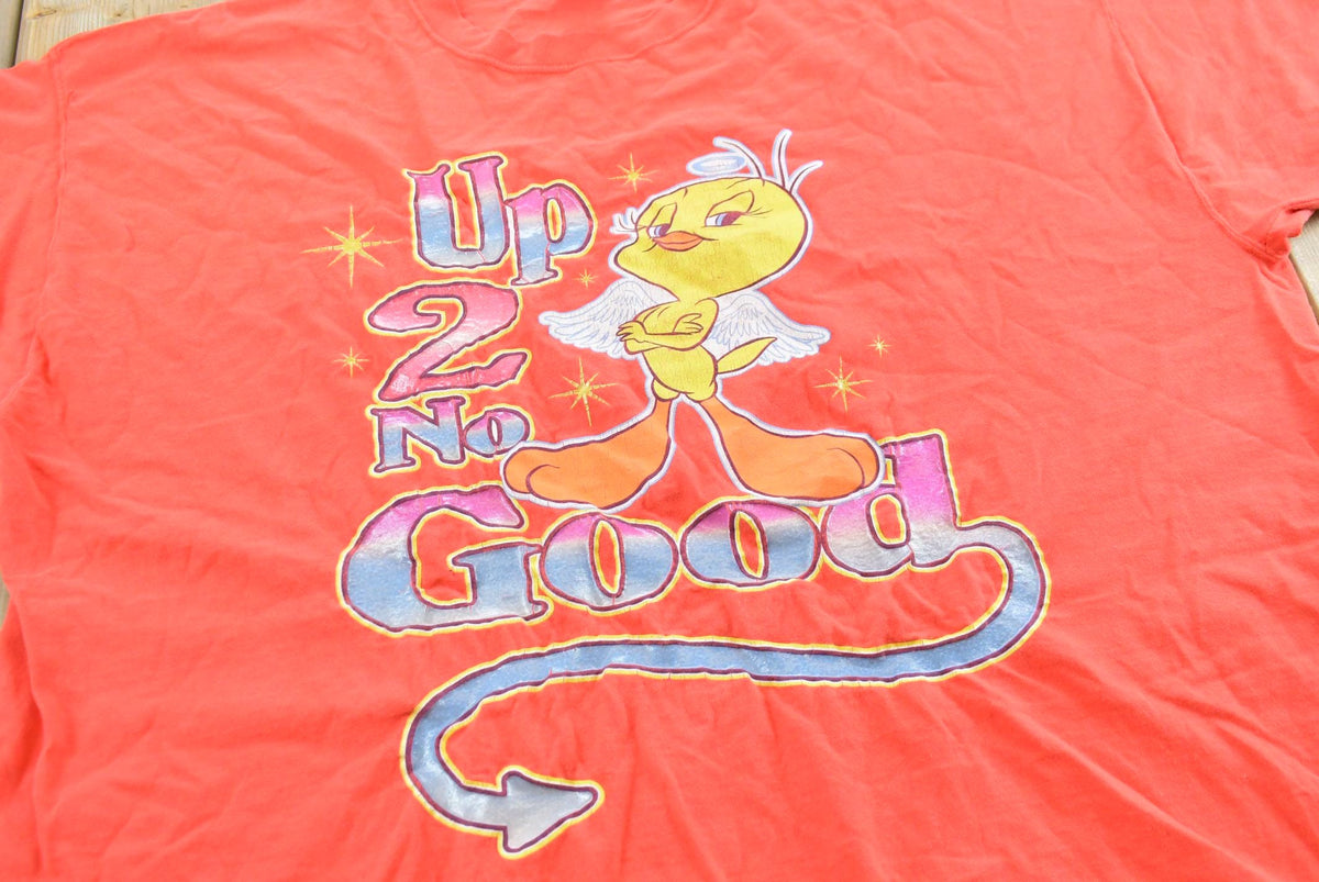 Vintage 1990s Looney Tunes Tweety Bird Up To No Good Angel Devil T-Shirt Men's 3XL from propervintagecanada