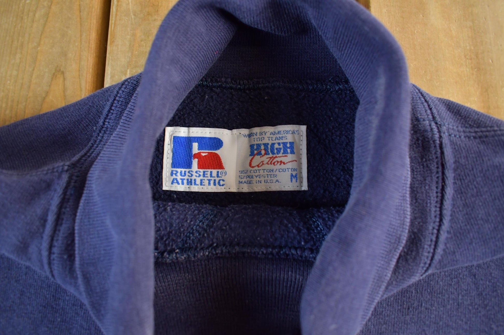 Vintage 1990s Loras College Collegiate Turtleneck Sweatshirt Men's M from propervintagecanada