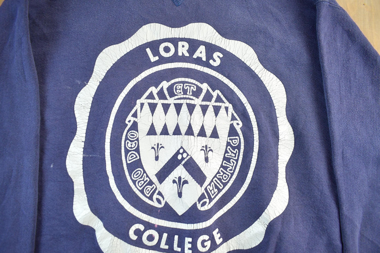 Vintage 1990s Loras College Collegiate Turtleneck Sweatshirt Men's M from propervintagecanada