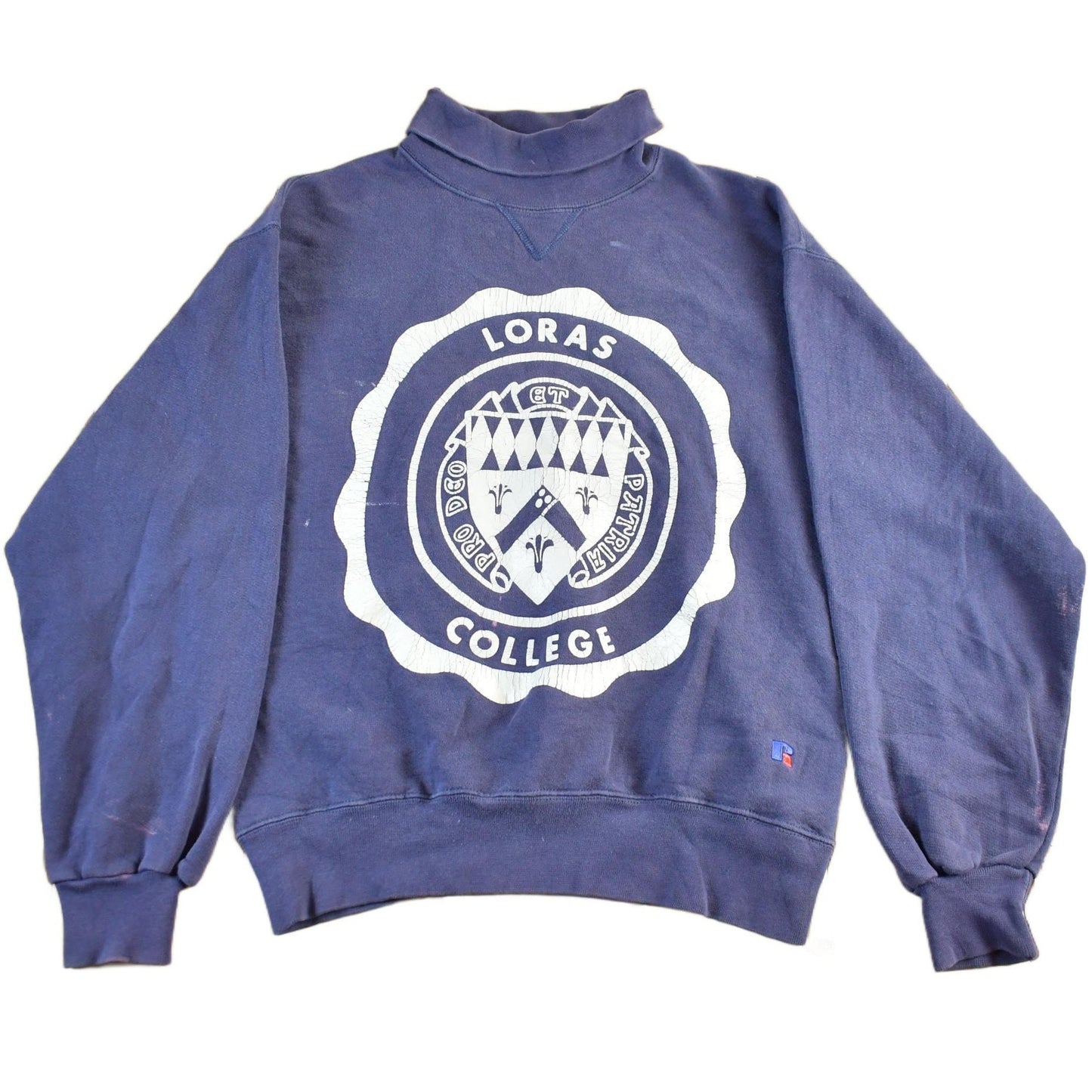 Vintage 1990s Loras College Collegiate Turtleneck Sweatshirt Men's M from propervintagecanada