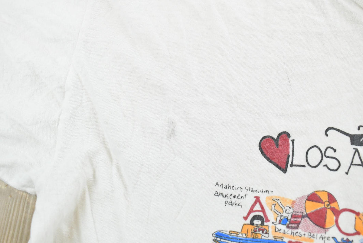 Vintage 1990s Los Angeles A-Z Sight Seeing Souvenir T-Shirt Men's L from propervintagecanada