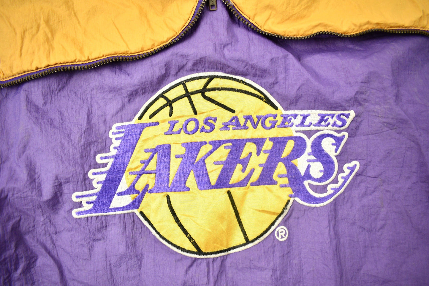 Vintage 1990s Los Angeles Lakers NBA Full Zip Puffer Jacket Men's XL from propervintagecanada