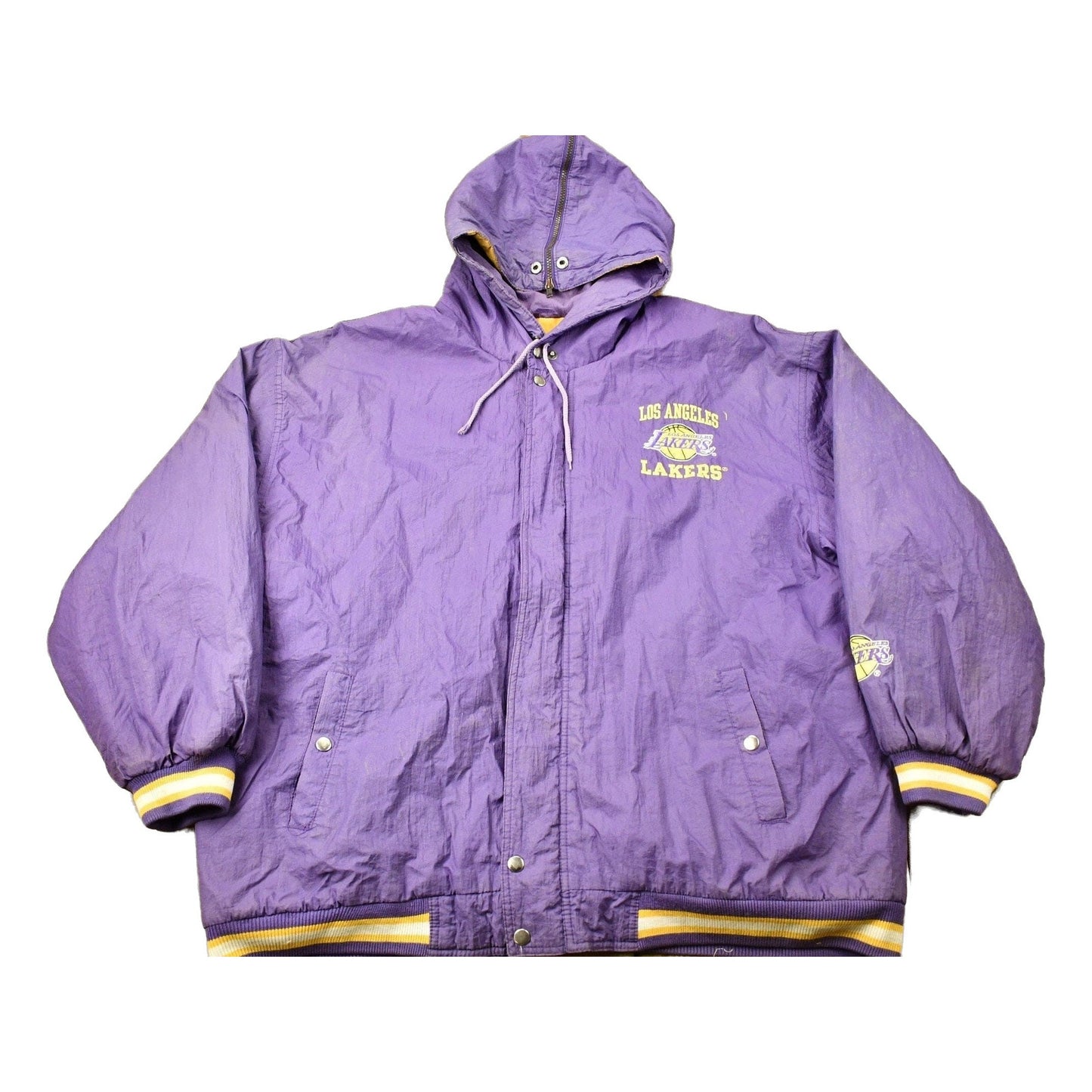 Vintage 1990s Los Angeles Lakers NBA Full Zip Puffer Jacket Men's XL from propervintagecanada