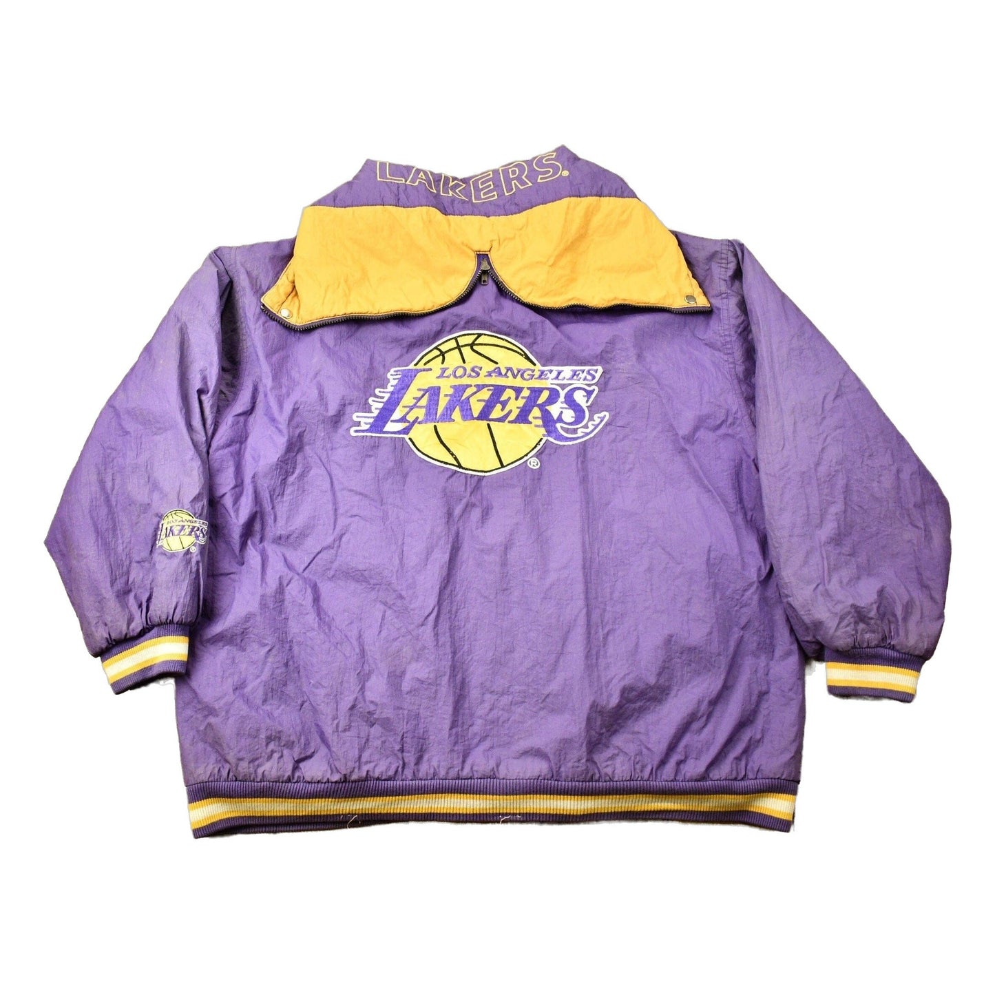 Vintage 1990s Los Angeles Lakers NBA Full Zip Puffer Jacket Men's XL from propervintagecanada