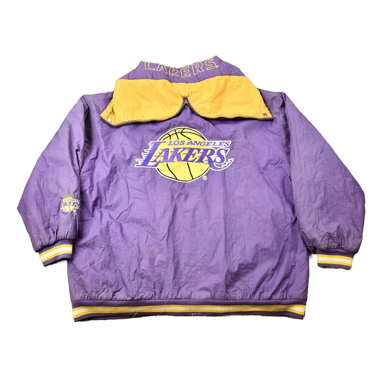Vintage 1990s Los Angeles Lakers NBA Full Zip Puffer Jacket Men's XL from propervintagecanada