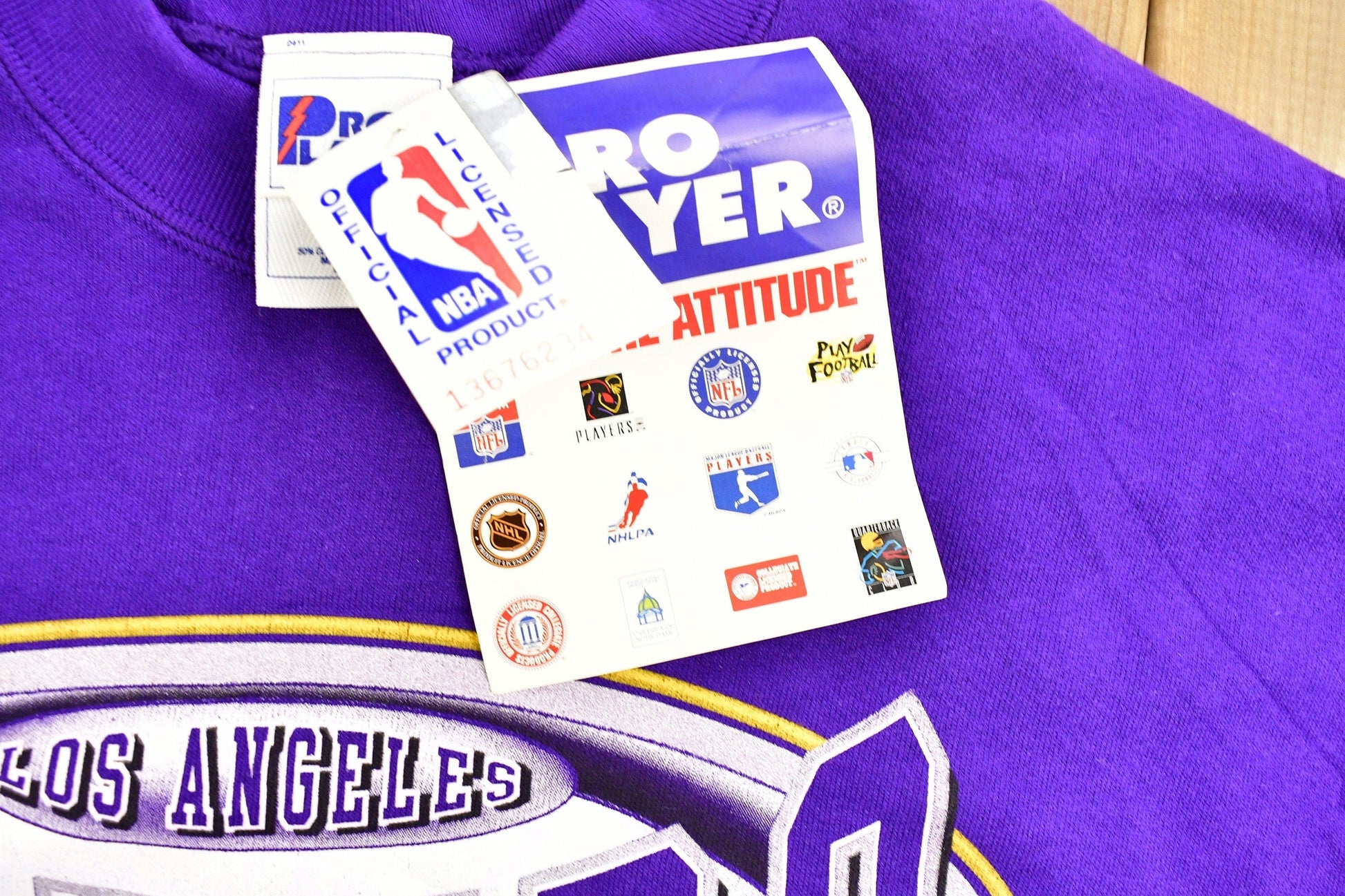 Vintage 1990s Los Angeles Lakers NBA Pro Player Crewneck Sweatshirt NWT Men's XL from propervintagecanada