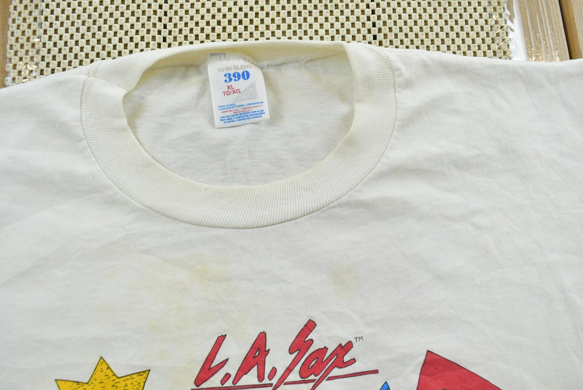Vintage 1990s Los Angeles Saxophone Music T-Shirt Men's L from propervintagecanada