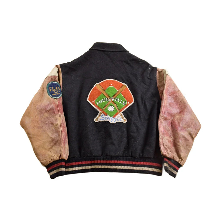 Vintage 1990s Louisville Slugger Baseball Leather Varsity Jacket Men's XL from propervintagecanada