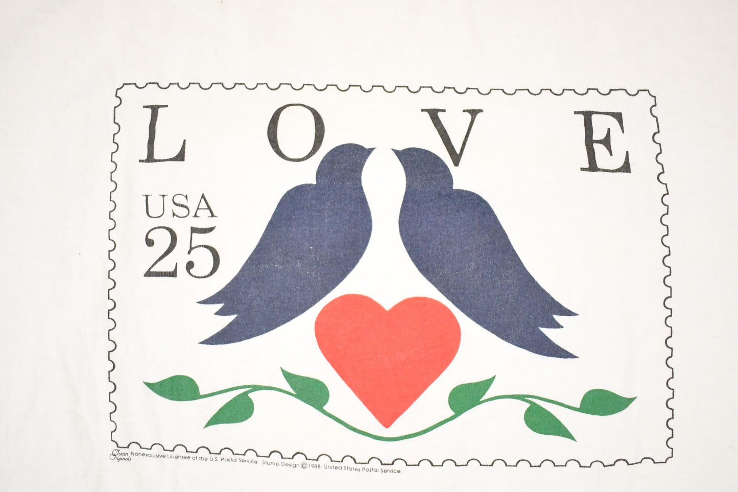 Vintage 1990s Love Birds Text Logo Souvenir Travel T-Shirt Women's XL from propervintagecanada