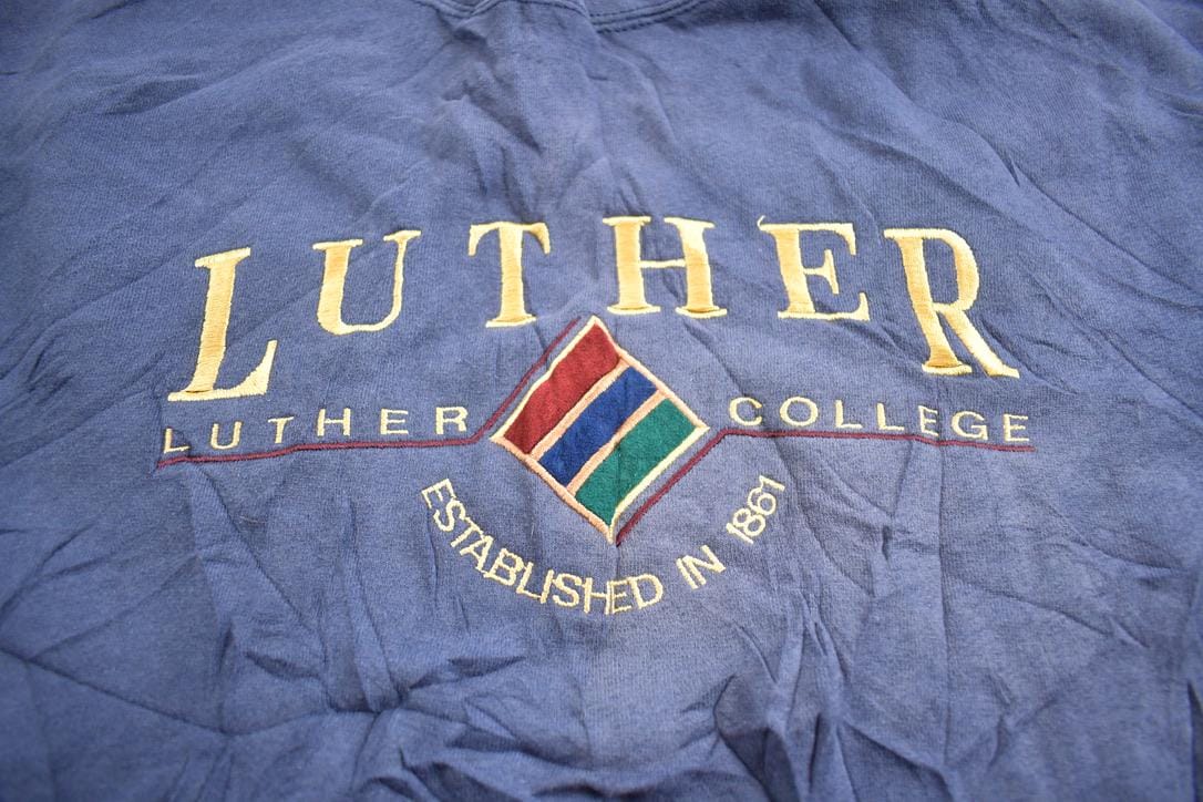 Vintage 1990s Luther College Embroidered Jansport Crewneck Sweatshirt Men's XL from propervintagecanada