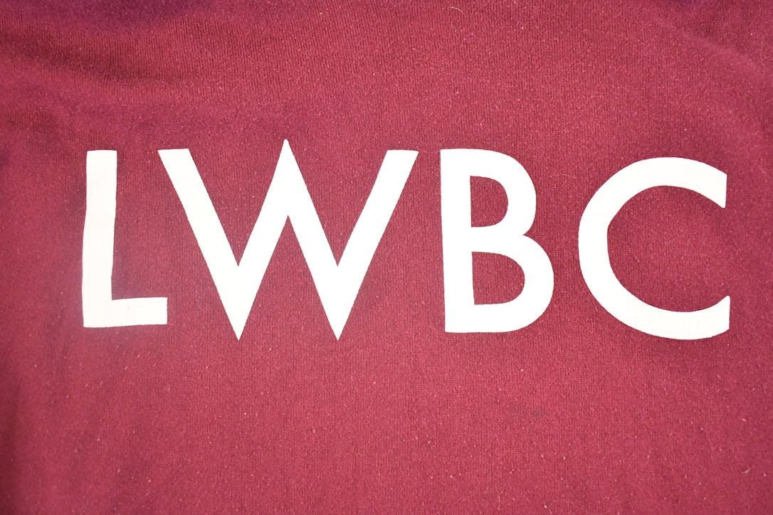 Vintage 1990s LWBC Russell Athletics Souvenir Hoodie Sweatshirt Mens S from propervintagecanada