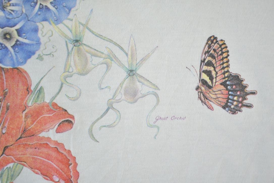 Vintage 1990s Lyndhurst Canada Floral Souvenir Single Stitch Graphic Print T-Shirt Men's XL from propervintagecanada