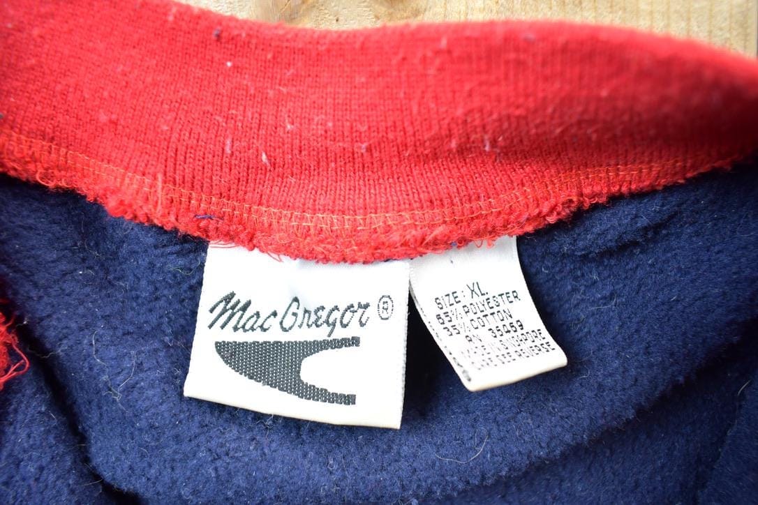 Vintage 1990s Mac Gregor Colour Block Crewneck Sweatshirt Men's XL from propervintagecanada