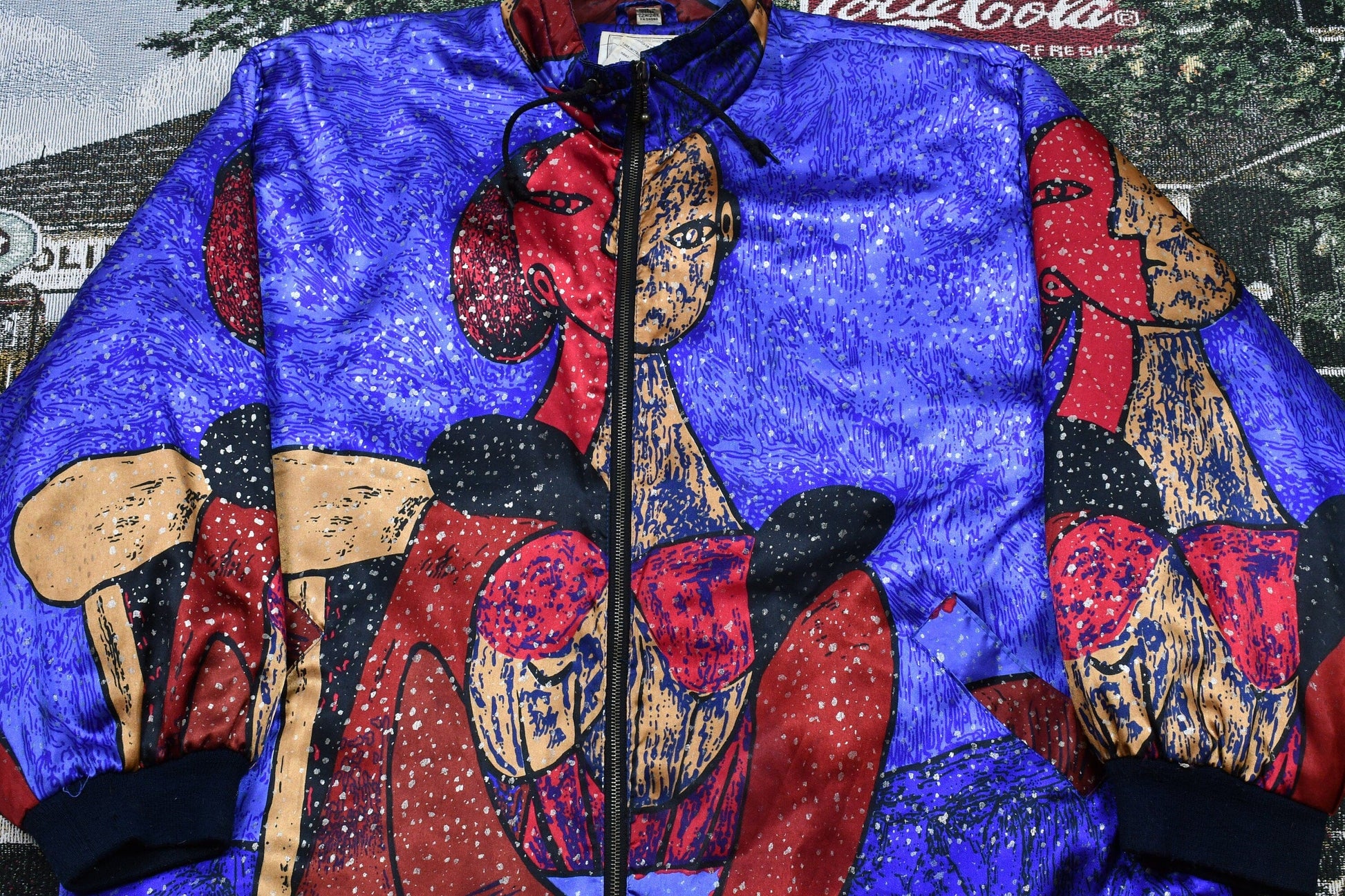 Vintage 1990s Maggie Lawrence All Over Print Full Zip Windbreaker Women's 2XL from propervintagecanada