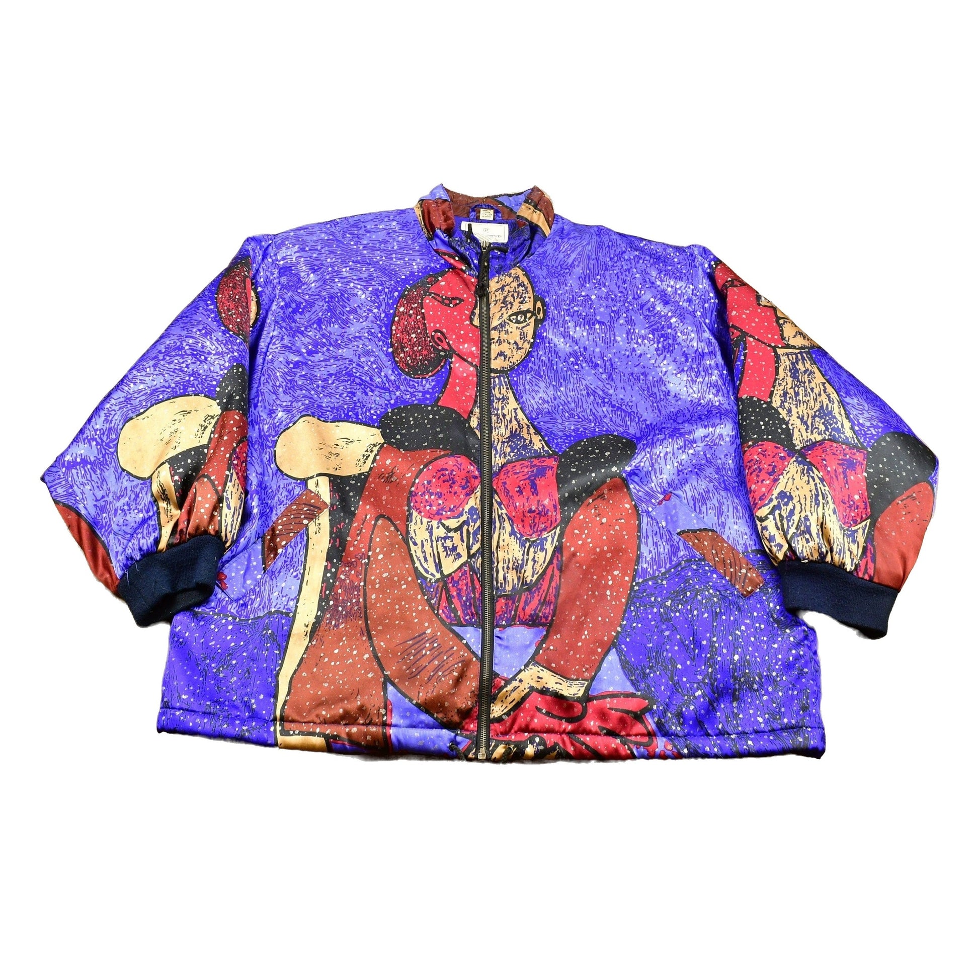Vintage 1990s Maggie Lawrence All Over Print Full Zip Windbreaker Women's 2XL from propervintagecanada