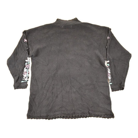 Vintage 1990s Maggie Lawrence Chunky Cable Knit Mock Neck Sweater Women's L from propervintagecanada