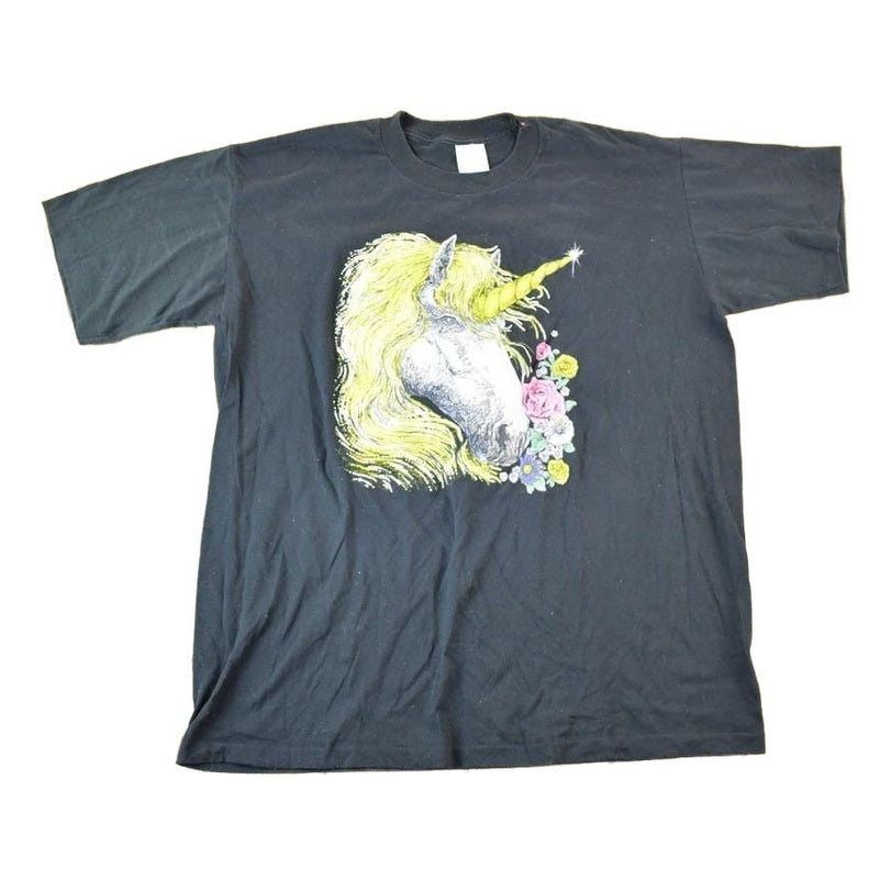 Vintage 1990s Magic Unicorn Souvenir Single Stitch Graphic Print T-Shirt Men's XL from propervintagecanada