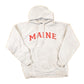Vintage 1990s Maine Heavyweight Embroidered Cross Grain Hoodie Sweatshirt Men's L from propervintagecanada