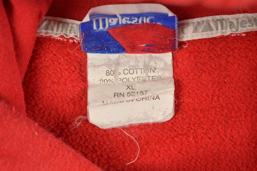 Vintage 1990s Majestic University Of Ohio State Buckeyes Embroidered Hoodie Men's XL from propervintagecanada