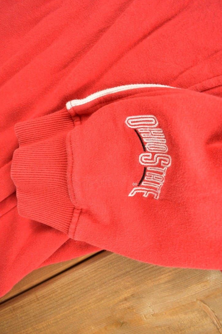 Vintage 1990s Majestic University Of Ohio State Buckeyes Embroidered Hoodie Men's XL from propervintagecanada