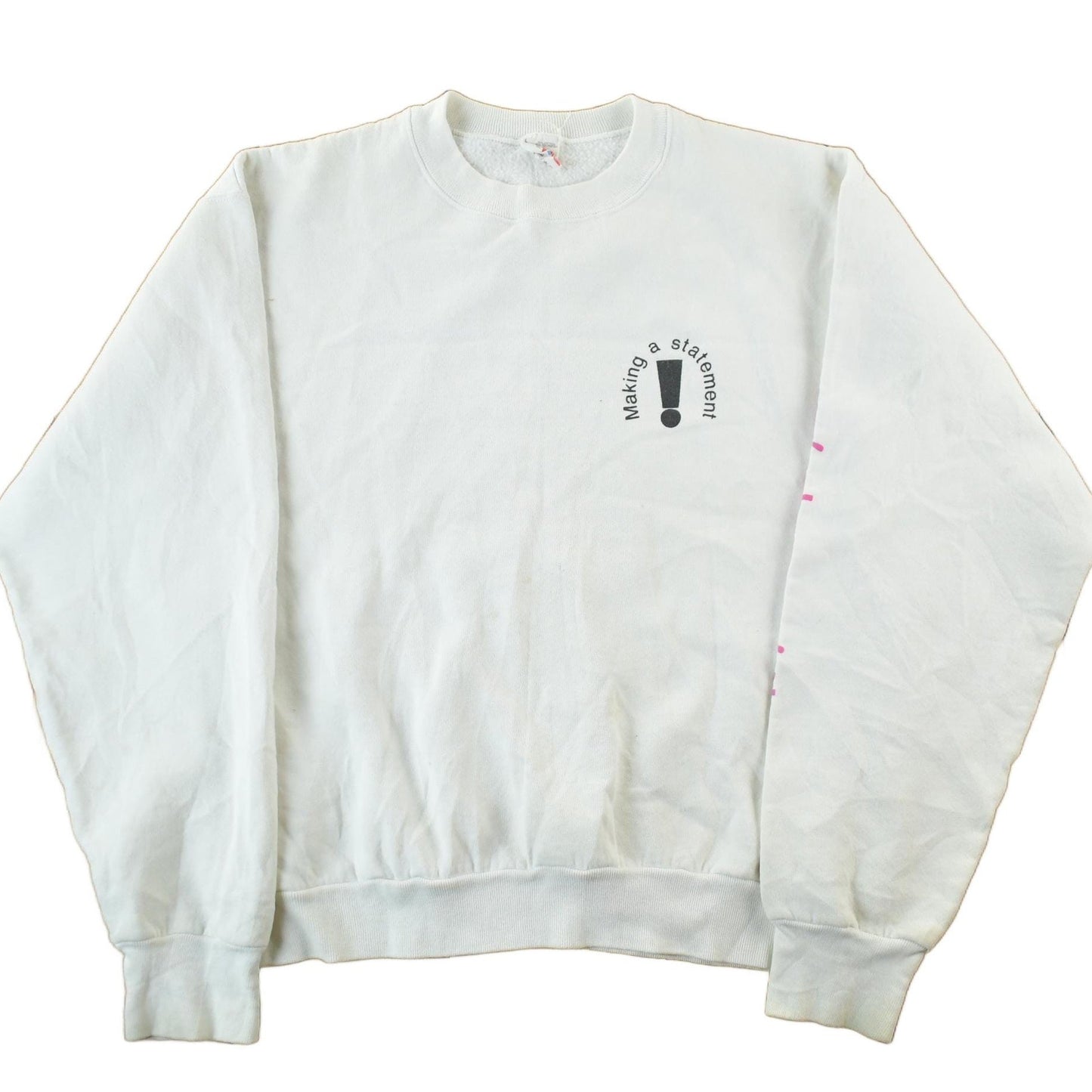 Vintage 1990s Making A Point Crewneck Sweatshirt Men's Small from propervintagecanada