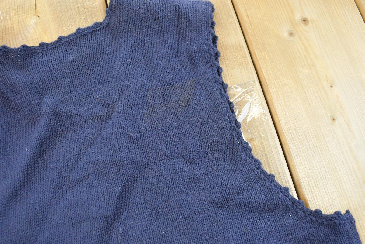 Vintage 1990s Mandal Bay Fish Theme Knit Cardigan Vest Women's from propervintagecanada