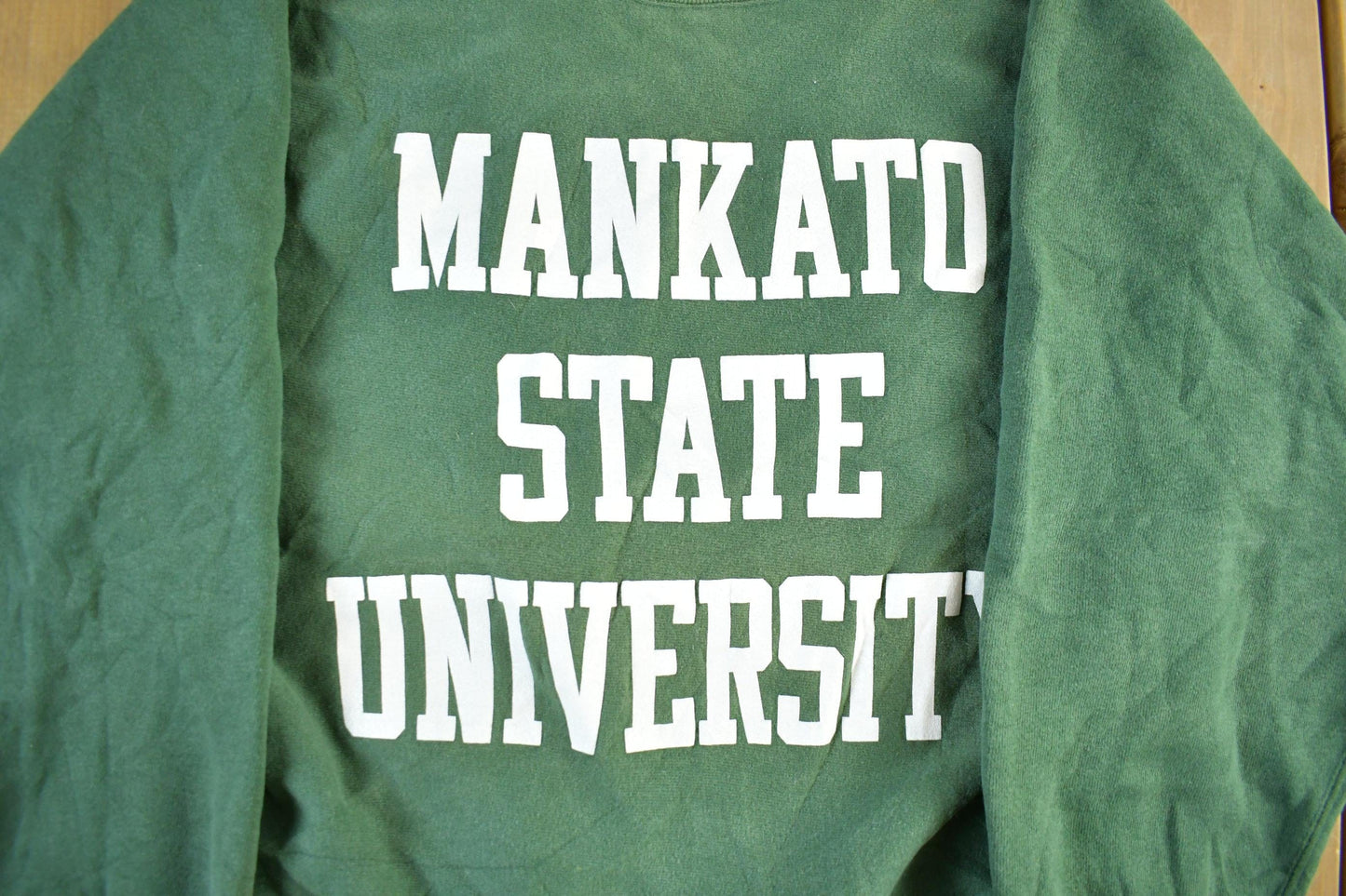 Vintage 1990s Mankato State University Champion Reverse Weave Warmup Crewneck Sweatshirt Men's XL from propervintagecanada
