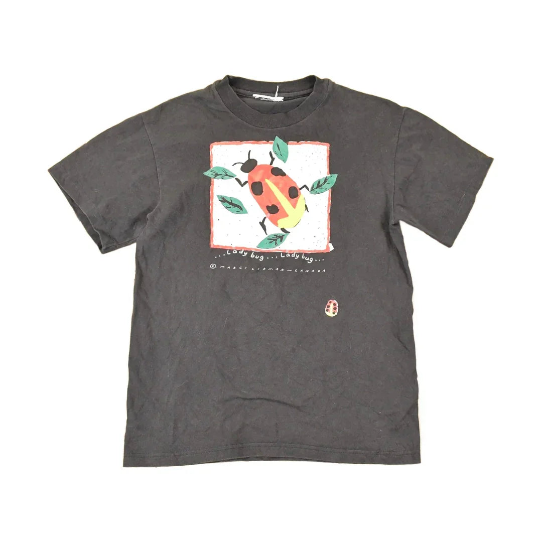 Vintage 1990s Marci Lipman Ladybug Souvenir Cartoon T-Shirt Women's S from propervintagecanada