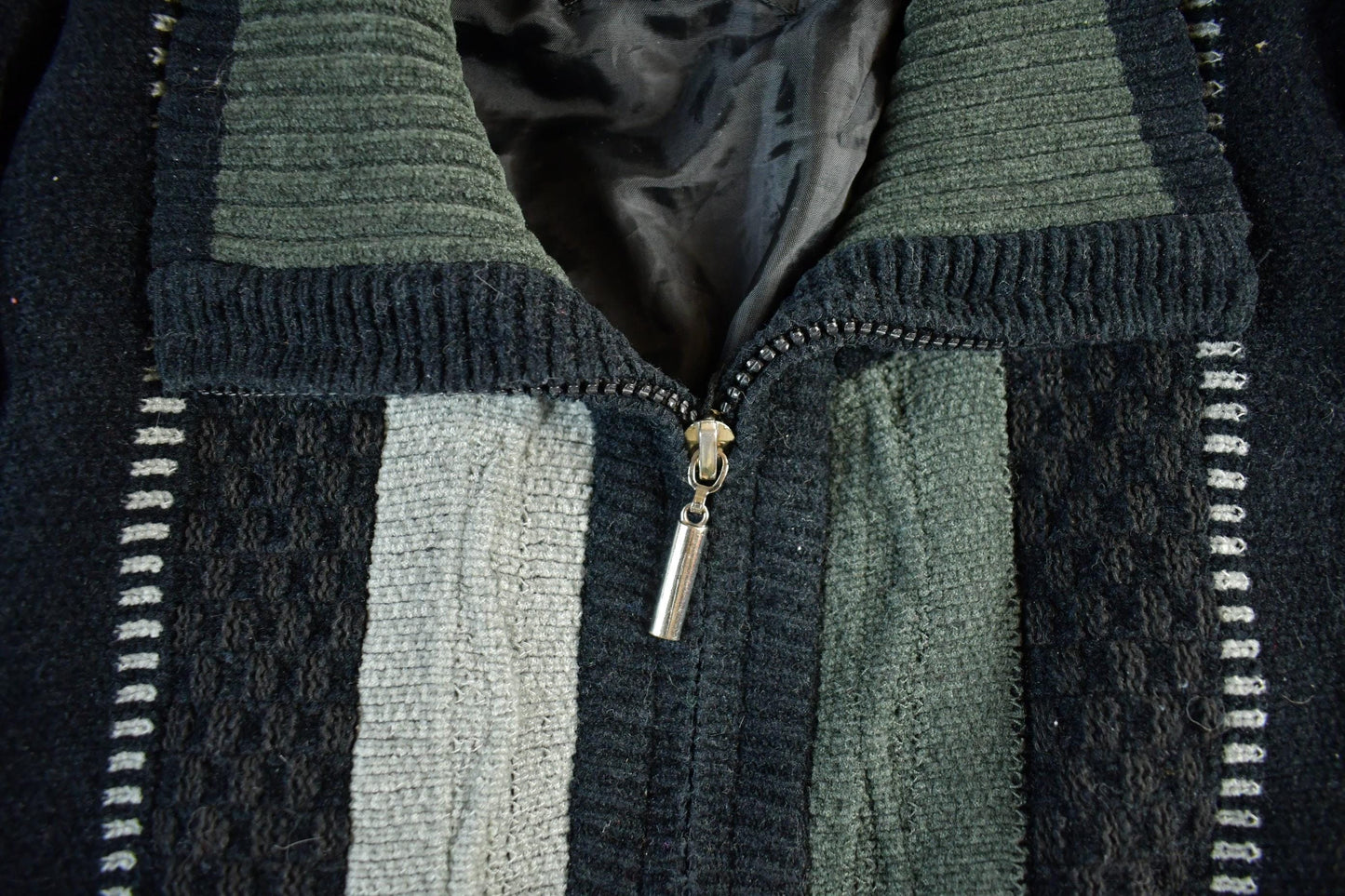Vintage 1990s Marco Donatelli Knit Zip Up Sweater Jacket Men's Medium from propervintagecanada