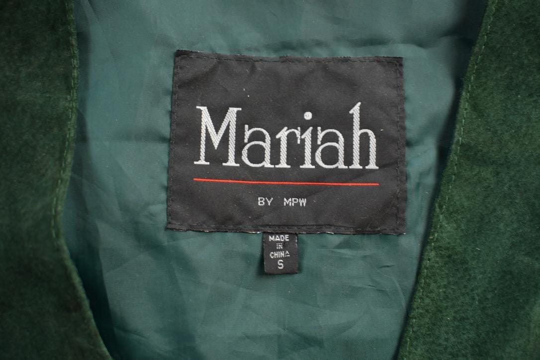 Vintage 1990s Mariah by MPW Suede Leather Vest Women's S from propervintagecanada