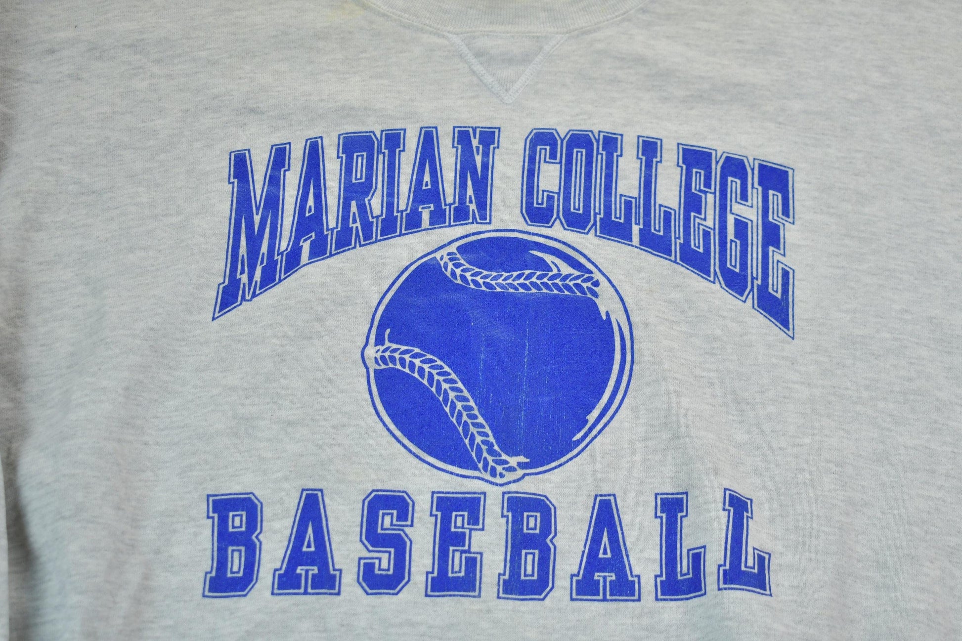Vintage 1990s Marian College Crewneck Sweatshirt Men's 2XL from propervintagecanada