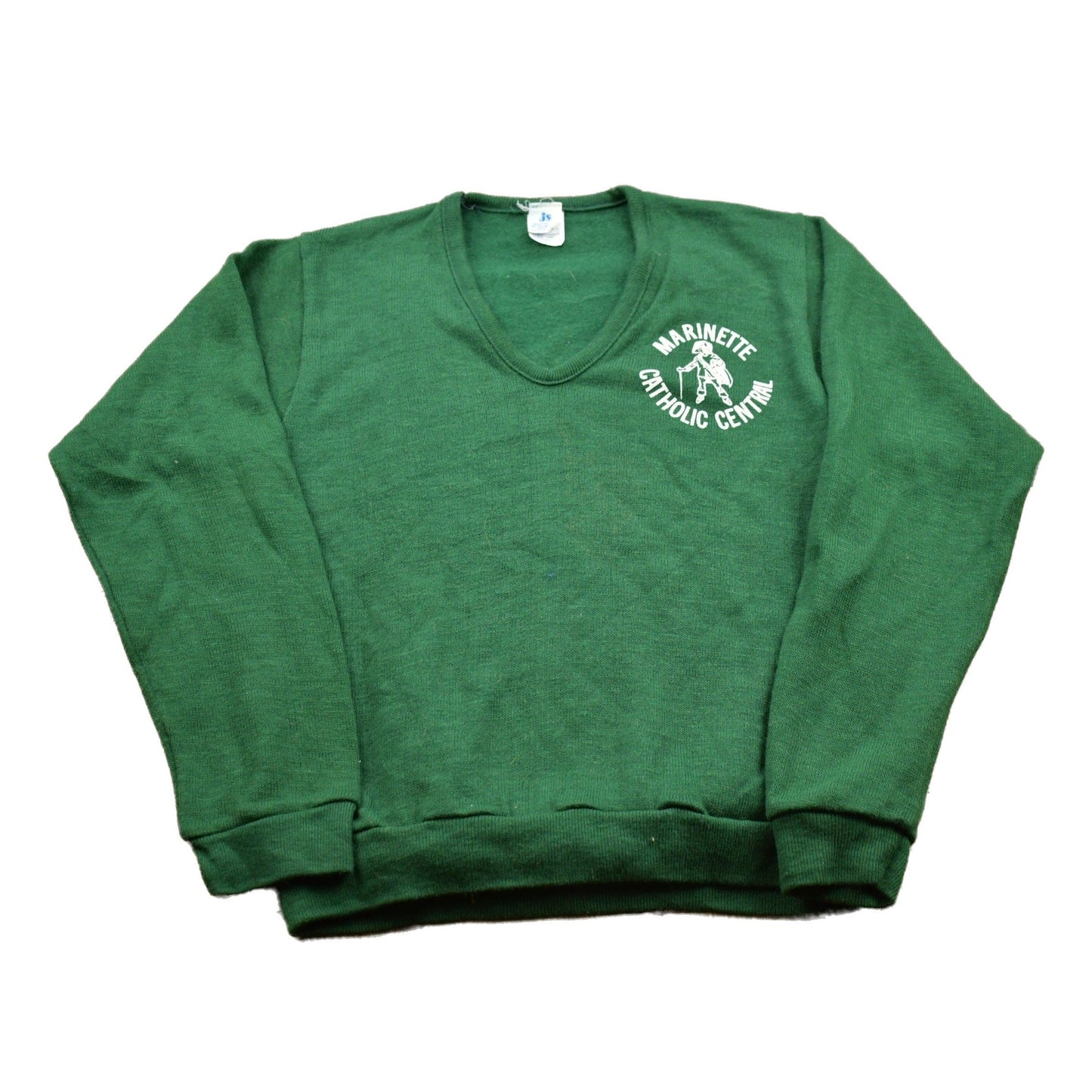 Vintage 1990s Marinette Catholic Central Michigan Knit Uniform Sweatshirt Men's 2XS from propervintagecanada