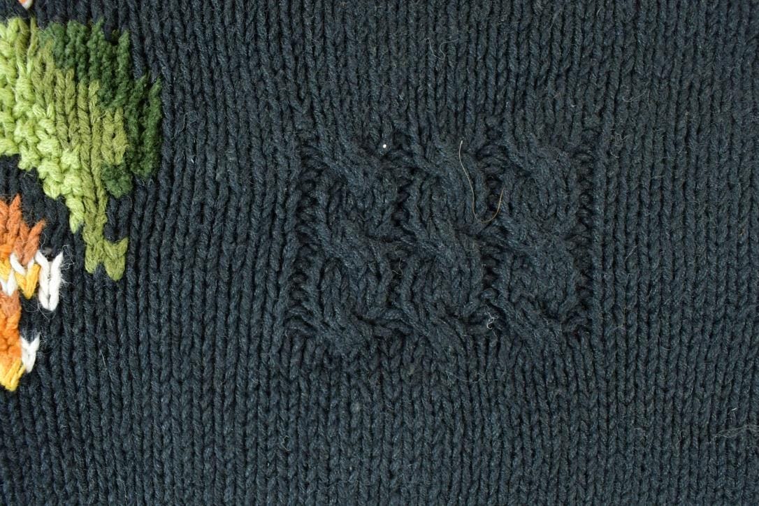 Vintage 1990s Marisa Christina Classics Cable Knit Floral Crewneck Sweater FAB Shirt Men's Large from propervintagecanada