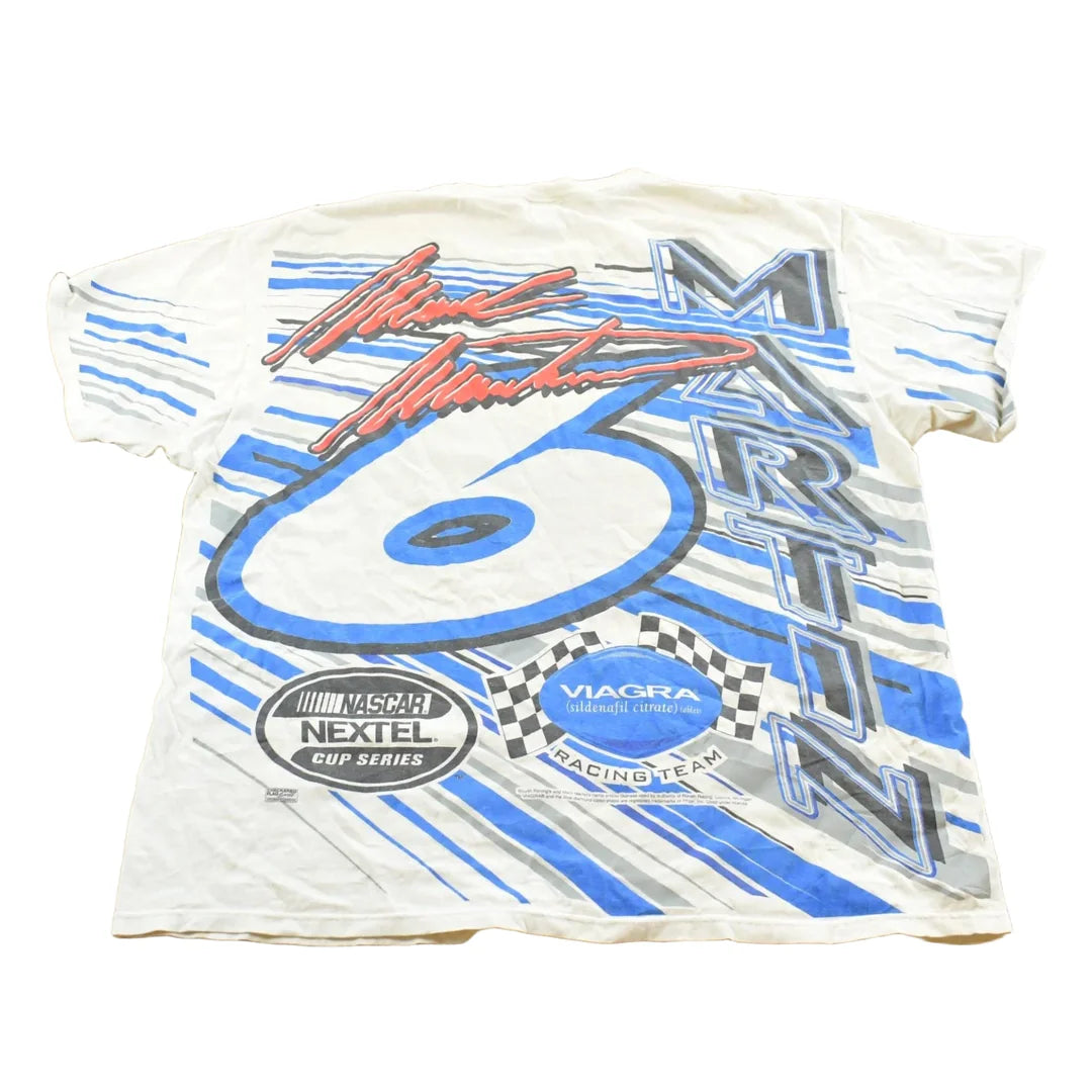 Vintage 1990s Mark Martin Viagra Nascar Racing Graphic T-Shirt Mens XL from propervintagecanada
