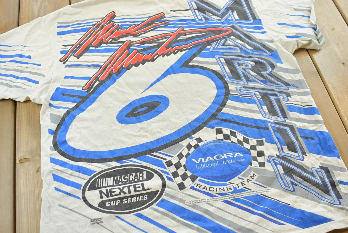 Vintage 1990s Mark Martin Viagra Nascar Racing Graphic T-Shirt Mens XL from propervintagecanada