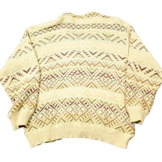 Vintage 1990s Marks & Spencer Knitted Paisley Sweater Men's Small from propervintagecanada