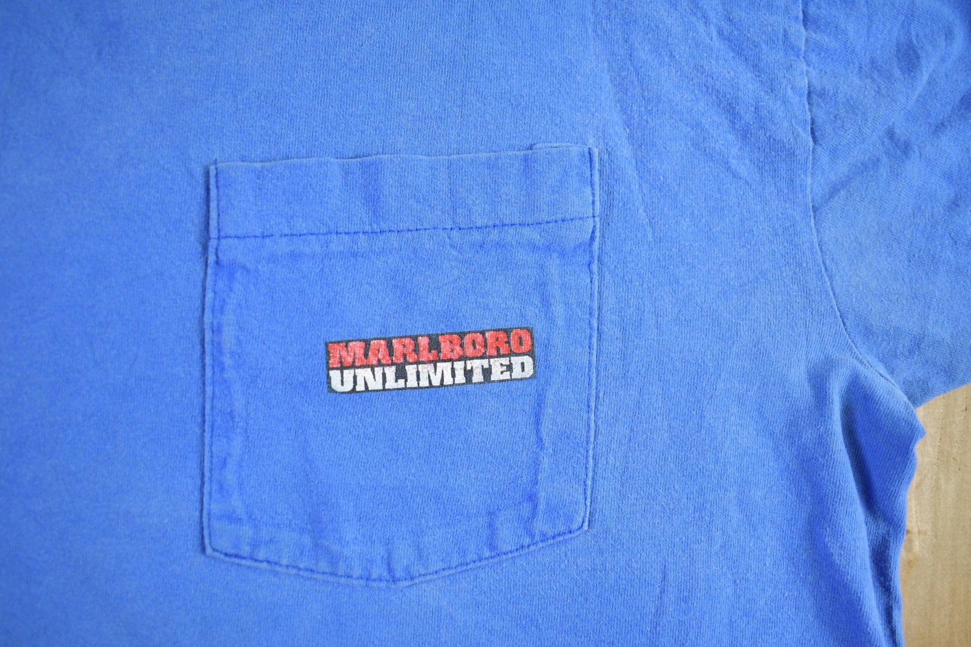 Vintage 1990s Marlboro Embroidered Pocket T Shirt Men's XL from propervintagecanada