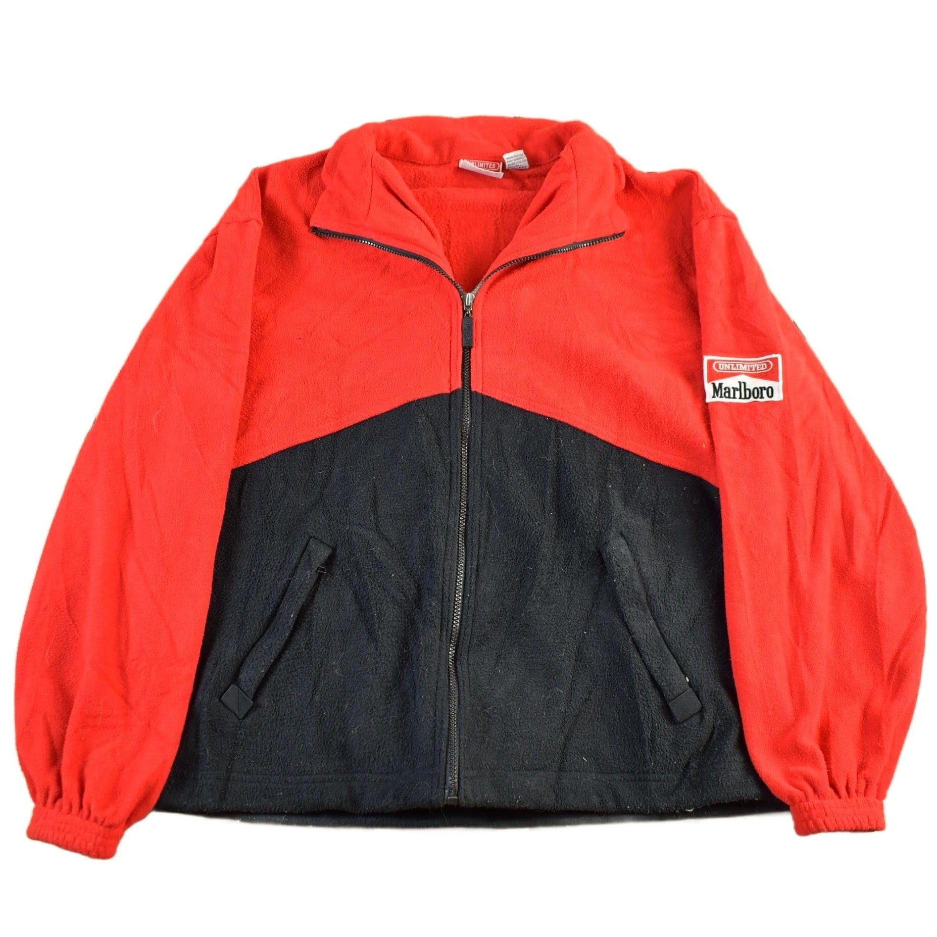 Vintage 1990s Marlboro Fleece Zip Up Sweater Men's L from propervintagecanada