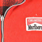 Vintage 1990s Marlboro Unlimited Plaid Collar Quarter Zip Fleece Outdoorsman Sweater Men's XL from propervintagecanada