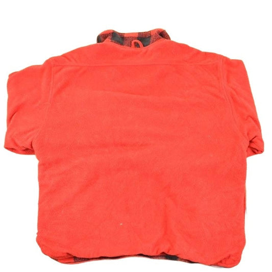 Vintage 1990s Marlboro Unlimited Plaid Collar Quarter Zip Fleece Outdoorsman Sweater Men's XL from propervintagecanada