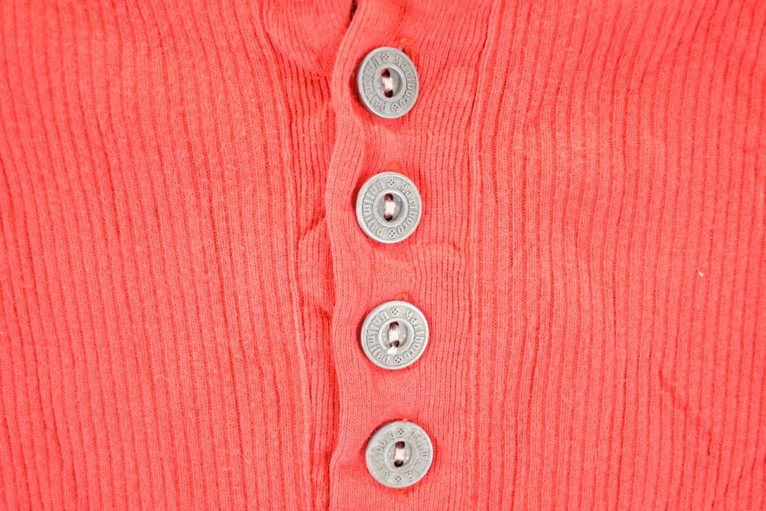Vintage 1990s Marlboro Unlimited Thermal Quarter Button Crewneck Sweatshirt Men's L from propervintagecanada