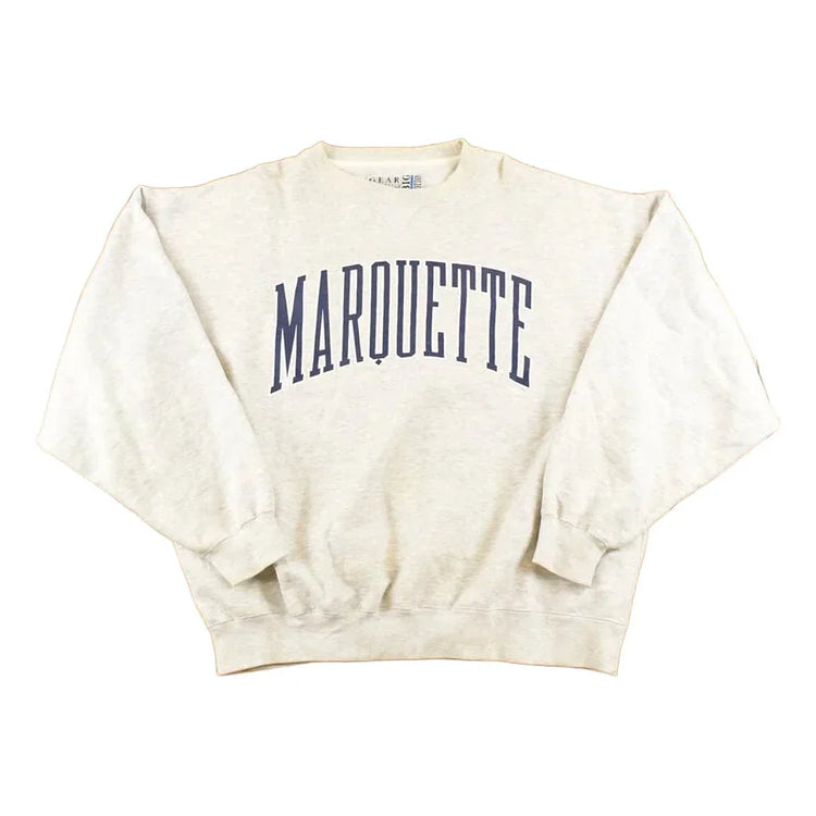Vintage 1990s Marquette Gear For Sports Crewneck Sweatshirt Men's XXL / NCAA College Spellout / 90s Collegiate Sweater / Heavyweight from propervintagecanada