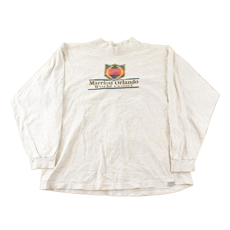Vintage 1990s Marriott Orlando World Center Orlando Souvenir Longsleeve T Shirt Men's XL from propervintagecanada