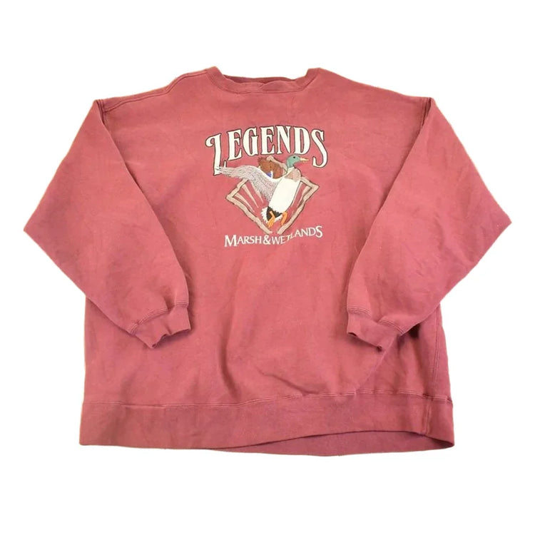 Vintage 1990s Marsh And Wetlands Legends Mallard Duck Souvenir Crewneck Sweatshirt Mens XL from propervintagecanada