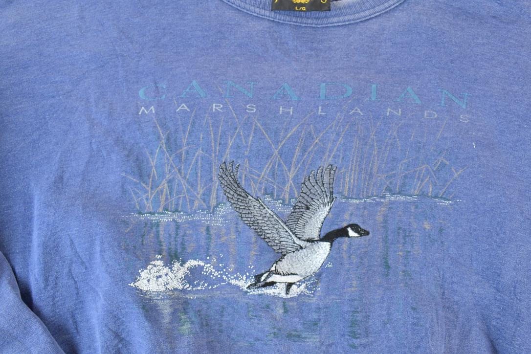Vintage 1990s Marshlands Canada Goose Outdoorsman Crewneck Sweatshirt Men's XL from propervintagecanada