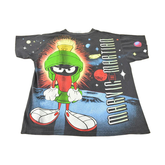 Vintage 1990s Marvin The Martian Looney Tunes All Over Print Cartoon T-Shirt Men's Large from propervintagecanada