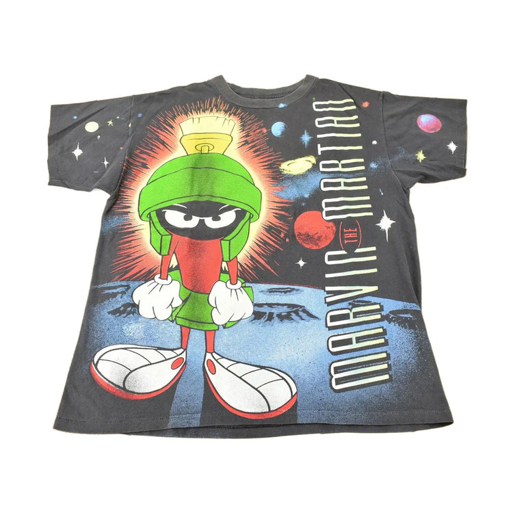 Vintage 1990s Marvin The Martian Looney Tunes All Over Print Cartoon T-Shirt Men's Large from propervintagecanada