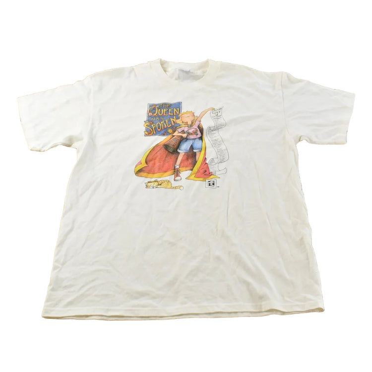 Vintage 1990s Mary Engelbreit The Queen Has Spoken T Shirt Mens L from propervintagecanada