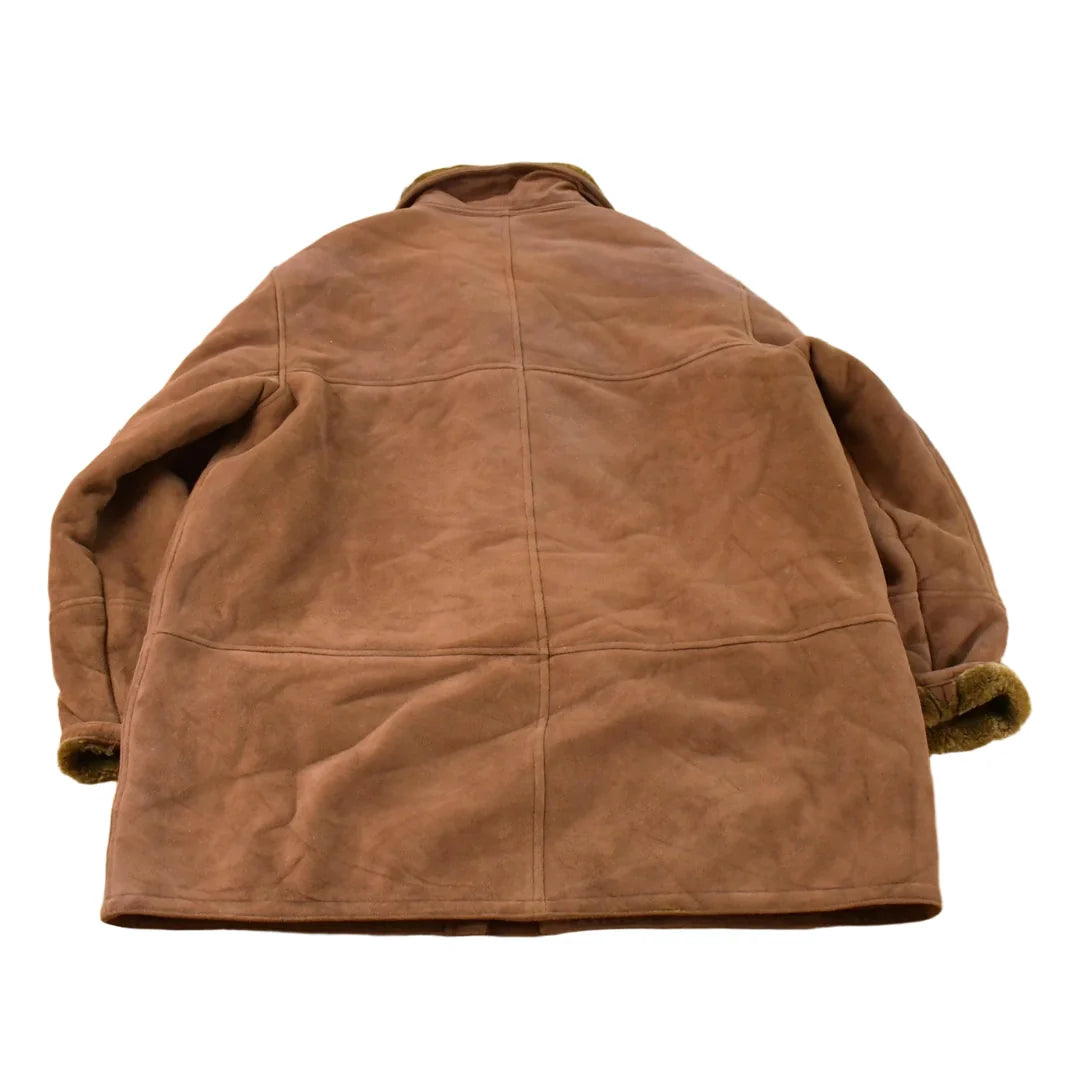 Vintage 1990s Massimo Faux Shearling Coat Men's Medium from propervintagecanada